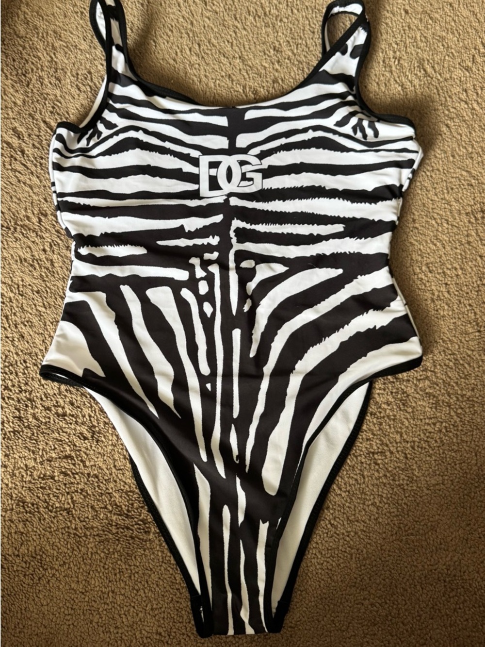 DC Zebra-Print One-Piece Swimsuit - Black & White